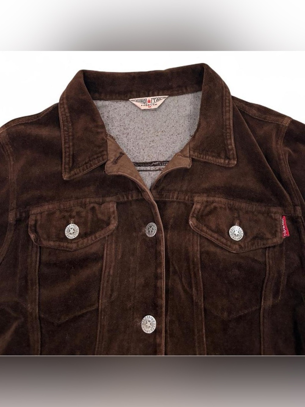 Y2K Vintage Hard Tail velour jean jacket